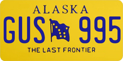 AK license plate GUS995