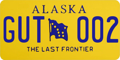 AK license plate GUT002