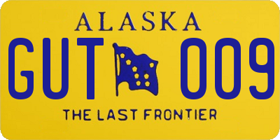 AK license plate GUT009