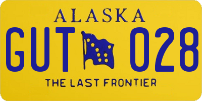 AK license plate GUT028