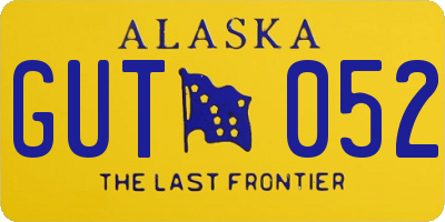 AK license plate GUT052