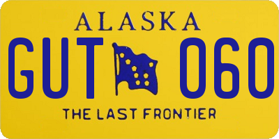 AK license plate GUT060