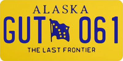 AK license plate GUT061