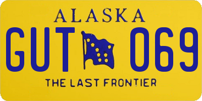 AK license plate GUT069