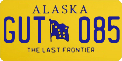 AK license plate GUT085