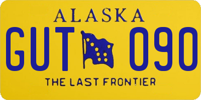 AK license plate GUT090