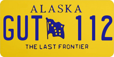 AK license plate GUT112