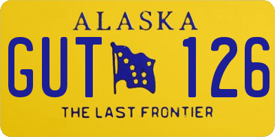 AK license plate GUT126