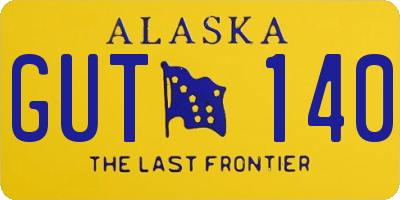 AK license plate GUT140