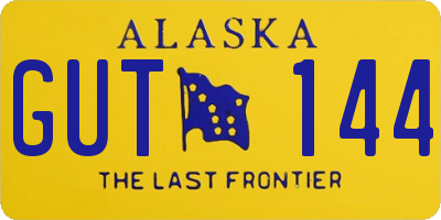 AK license plate GUT144