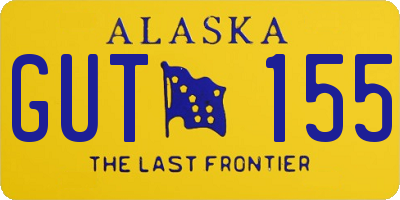 AK license plate GUT155