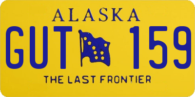 AK license plate GUT159