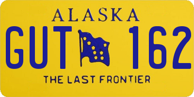 AK license plate GUT162
