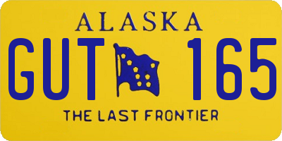 AK license plate GUT165