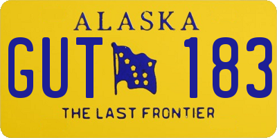 AK license plate GUT183
