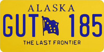 AK license plate GUT185