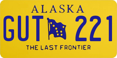 AK license plate GUT221