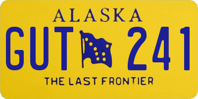 AK license plate GUT241