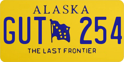 AK license plate GUT254