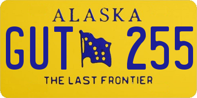 AK license plate GUT255