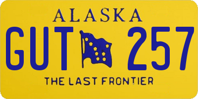 AK license plate GUT257