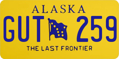 AK license plate GUT259