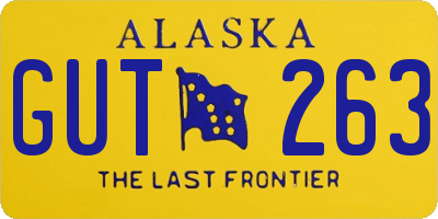 AK license plate GUT263