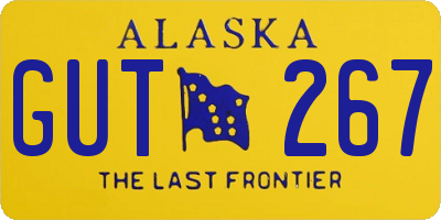 AK license plate GUT267