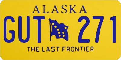 AK license plate GUT271