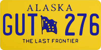AK license plate GUT276