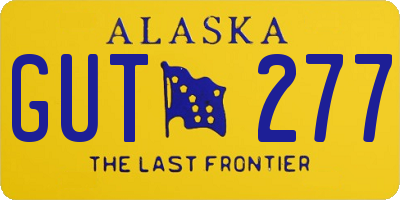 AK license plate GUT277