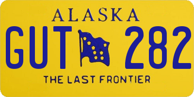 AK license plate GUT282