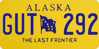 AK license plate GUT292