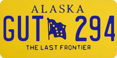 AK license plate GUT294