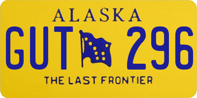 AK license plate GUT296