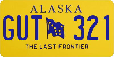 AK license plate GUT321