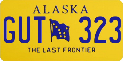 AK license plate GUT323