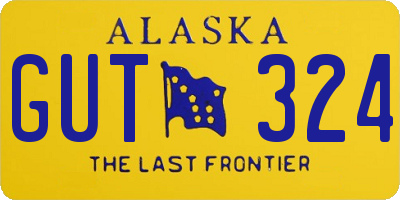 AK license plate GUT324