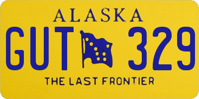 AK license plate GUT329