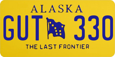 AK license plate GUT330