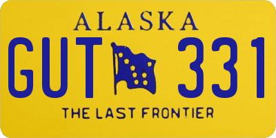 AK license plate GUT331