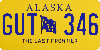 AK license plate GUT346