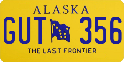 AK license plate GUT356