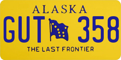 AK license plate GUT358