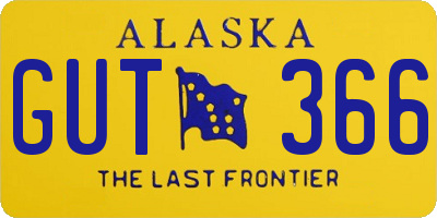 AK license plate GUT366
