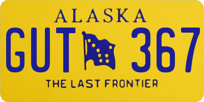 AK license plate GUT367