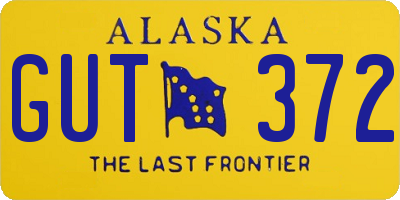 AK license plate GUT372