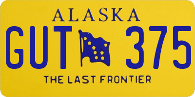 AK license plate GUT375