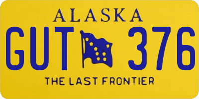 AK license plate GUT376