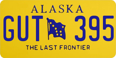AK license plate GUT395
